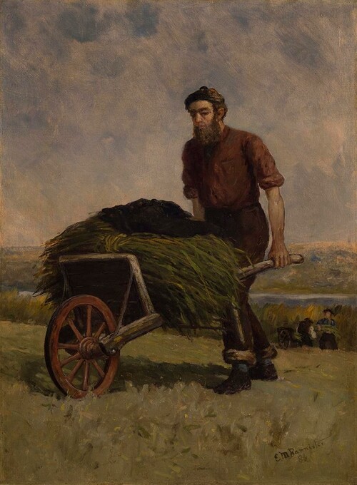 Edward Mitchell Bannister (American, 1828–1901), Harvest, 1884. Oil on canvas, 30 x 22 in. Crystal Bridges Museum of American Art, Bentonville, Arkansas.  Gift of halley k harrisburg and Michael Rosenfeld, 2014.43.