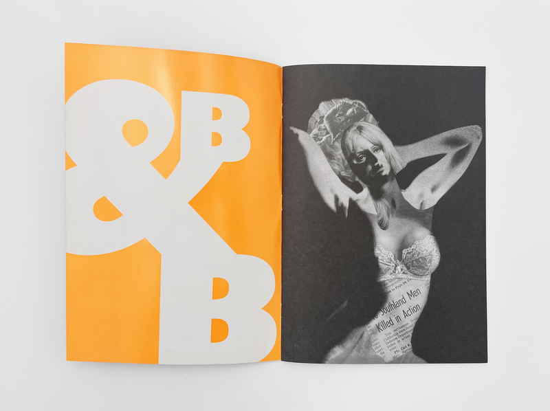 Interior spread of the brochure "Beauty and the Blonde"