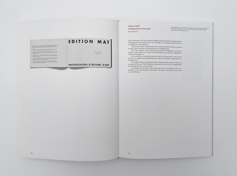 Interior spread of the book "Multiplied: Edition MAT and the Transformable Work of Art, 1959–1965"