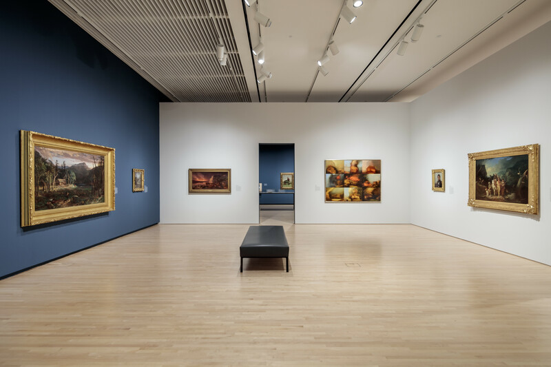 Installation view of Reframing the 19th Century at the Mildred Lane Kemper Art Museum, Washington University in St. Louis, 2024.