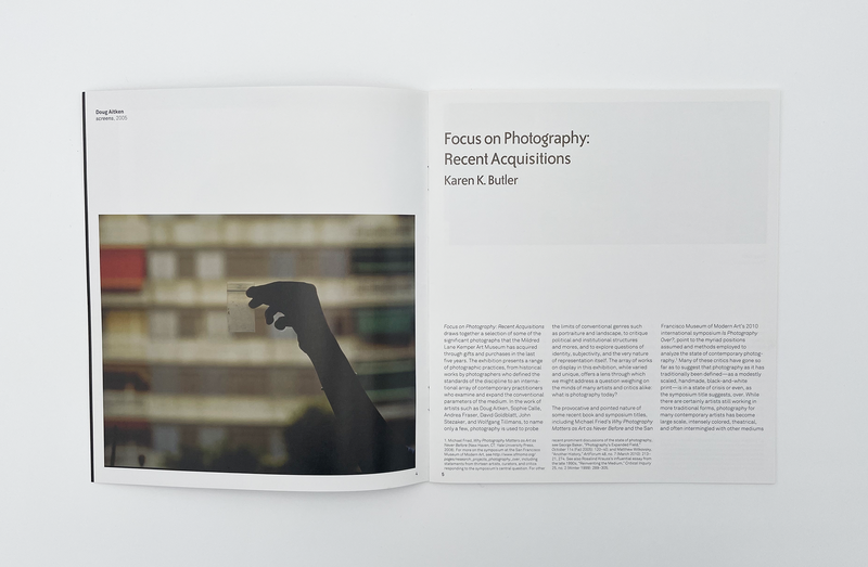 Interior spread of the brochure "Focus on Photography"