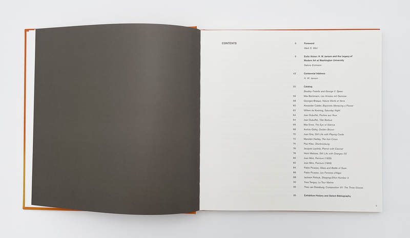 Interior spread of the book "H. W. Janson and the Legacy of Modern Art"