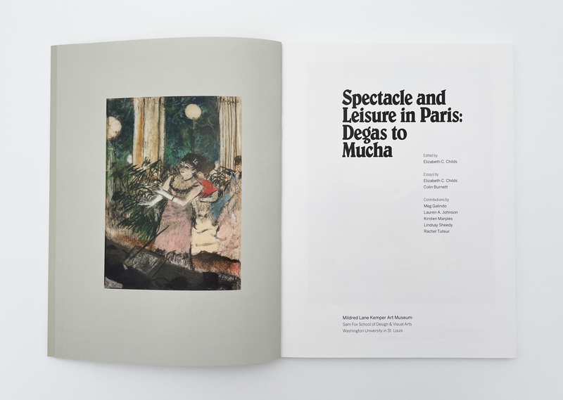 Interior spread of the book "Spectacle and Leisure in Paris"