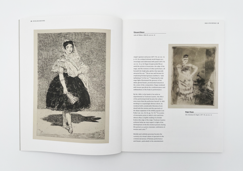 Interior spread of the book "Spectacle and Leisure in Paris"