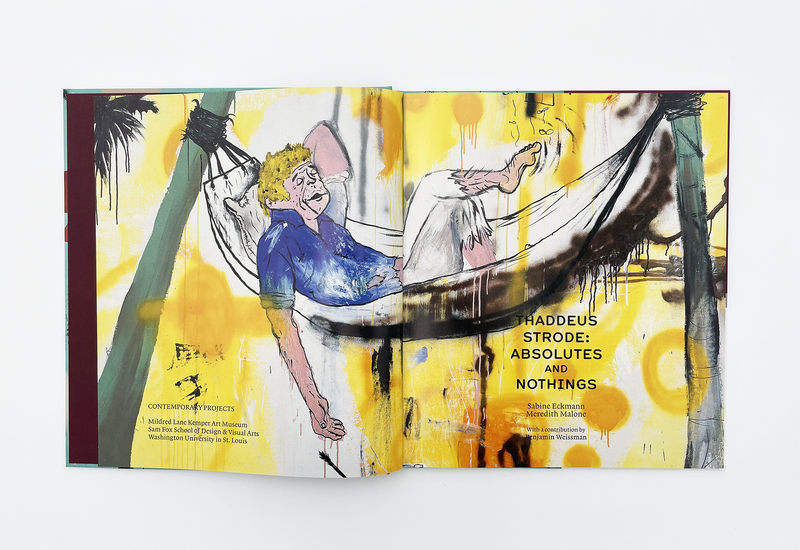 Interior spread of the book "Thaddeus Strode: Absolutes and Nothings"