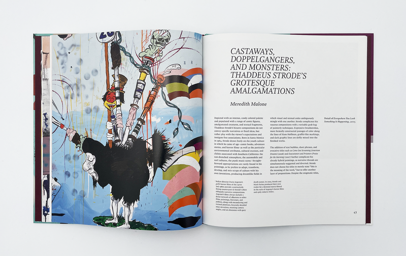 Interior spread of the book "Thaddeus Strode: Absolutes and Nothings"