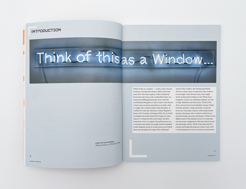 Interior spread of the book "Window Interface"