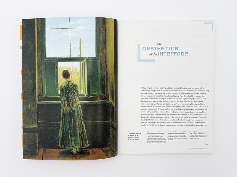 Interior spread of the book "Window Interface"