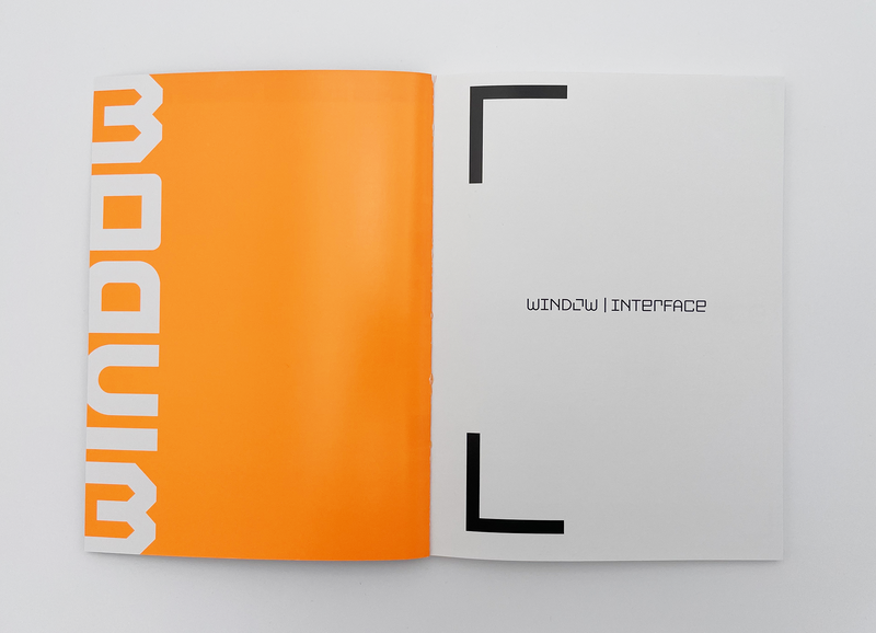 Interior spread of the book "Window Interface"